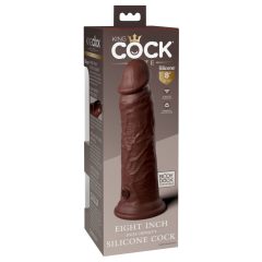   King Cock Elite 8 - zaciskane, realistyczne dildo (20 cm) - brązowy