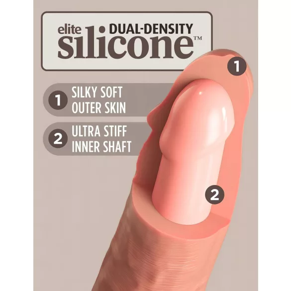 King Cock Elite 9 - realistyczny dildo z przyssawką 23cm - cielisty