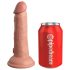 King Cock Elite 6 - wibrator z przyssawką (15 cm) - naturalny kolor