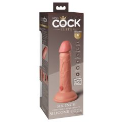   King Cock Elite 6 - zaciskane, realistyczne dildo 15 cm (ciemny naturalny)