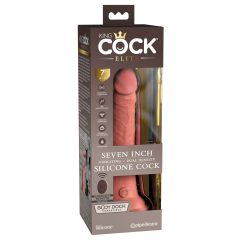   King Cock Elite 7 - sterowane radiowo, realistyczne dildo 18 cm - naturalne