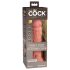 King Cock Elite 8 – wibrator z przyssawką (20 cm) – naturalny kolor
