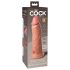King Cock Elite 8 – wibrator z przyssawką (20 cm) – naturalny kolor