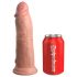 King Cock Elite 8 – wibrator z przyssawką (20 cm) – naturalny kolor