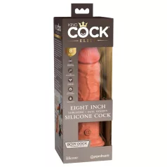   King Cock Elite 8 - realistyczny wibrator 20cm - ciemny odcień