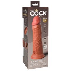   King Cock Elite 8 - zaciskane, realistyczne dildo 20 cm (ciemny naturalny)