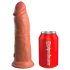 King Cock Elite 8 - realistyczny wibrator 20 cm (ciemny naturalny)