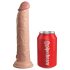 King Cock Elite 9 - wibracyjny do przyssania 23cm - naturalny