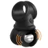 King Cock Crown Jewels - wibrujący pierścień na penisa (czarny)