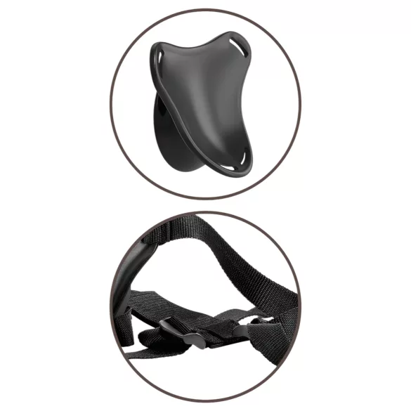 King Cock Elite Beginner's - majtki z dildem - silikonowe - czarne