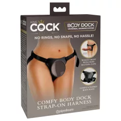   King Cock Elite - majtki do strapona - wygodne body dock - brązowe