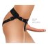King Cock Elite Comfy Body Dock - brązowe paski do strap-onów