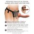 King Cock Elite Comfy Body Dock - brązowe paski do strap-onów