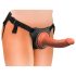 King Cock Elite Comfy - Strap-on z uprzężą (ciemny naturalny)