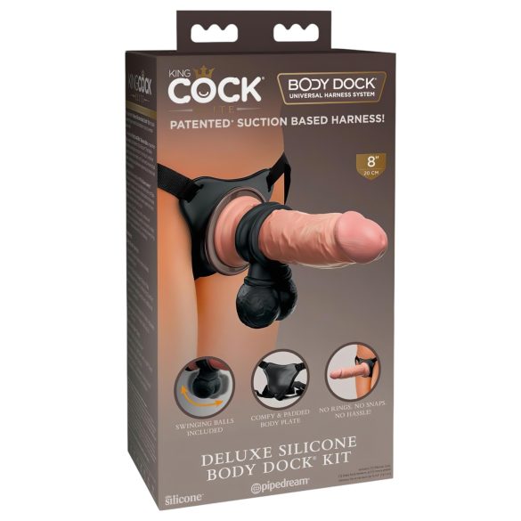 Zestaw Deluxe King Cock Elite - silikonowy strap-on