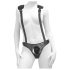 Body Dock - czarne strap-on z szelkami