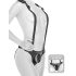 Body Dock - czarne strap-on z szelkami
