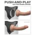 Body Dock - czarne strap-on z szelkami