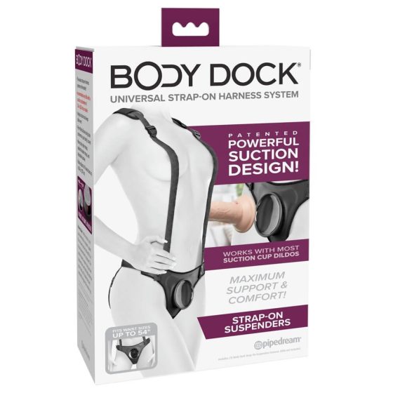 Body Dock - doczepiana bielizna na ramiączkach (czarna)