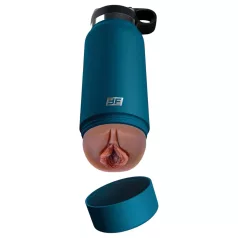   PDX - Fuck Flask Private Pleaser - sztuczna pochwa w piersiówce (niebiesko‑brązowa)