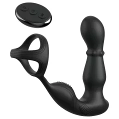   Anal Fantasy Ass-Gasm - obrotowy wibrator analny z pierścieniem na penisa (czarny)