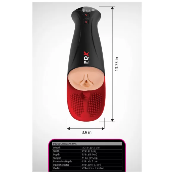 PDX Elite Fuck-O-Matic Pro XL automatyczny ssący masturbator - czarny