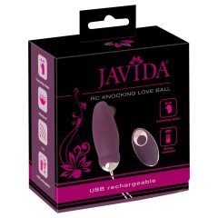   Javida - ładowalne, sterowane radiowo, pulsujące wibrujące jajko (fioletowe)