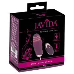   Javida - noszone jajko wibrujące z obrotowymi koralikami, sterowane radiowo (fioletowe)