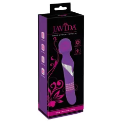   Javida - wibrator masujący 2w1 z perełkami - silikon fioletowy