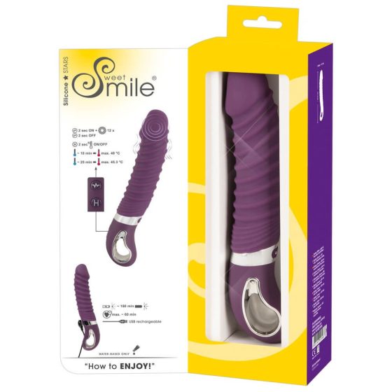 SMILE Soft - podgrzewany wibrator z akumulatorem (fioletowy)