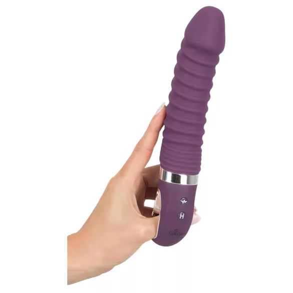 Smile - wibrator ładowany USB z funkcją podgrzewania - silikon, fioletowy