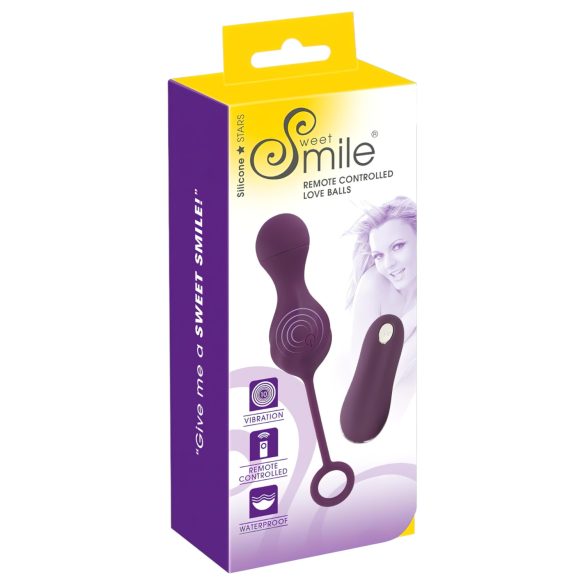 SMILE RC Kule Miłości - akumulatorowe, bezprzewodowe wibrujące jajko (fioletowe)
