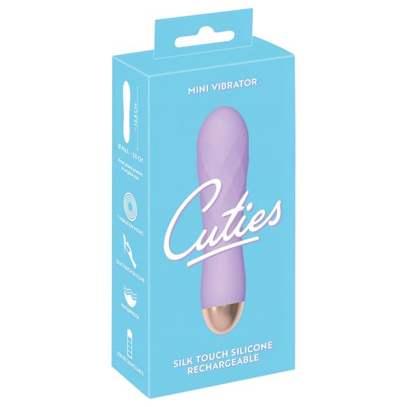 Cuties Mini - akumulatorowy, wodoodporny, ażurowy wibrator (fioletowy)