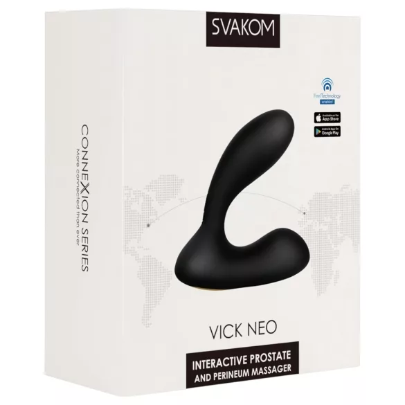 Svakom Vick Neo - wibrator analny VR na akumulator - czarny