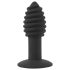 Black Velvet Twist - akumulatorowy silikonowy wibrator analny (czarny)