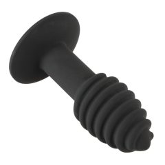   Black Velvet Twist - silikonowy wibrator analny z możliwością ładowania (czarny)