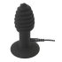 Black Velvet Twist - akumulatorowy silikonowy wibrator analny (czarny)