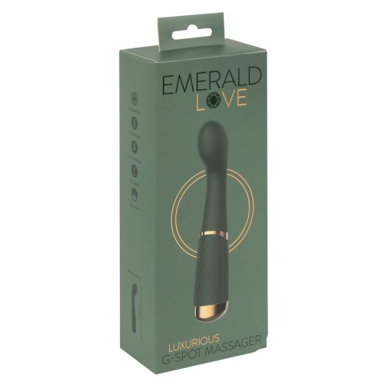 Emerald Love - Akumulatorowy, wodoodporny wibrator punktu G (zielony)