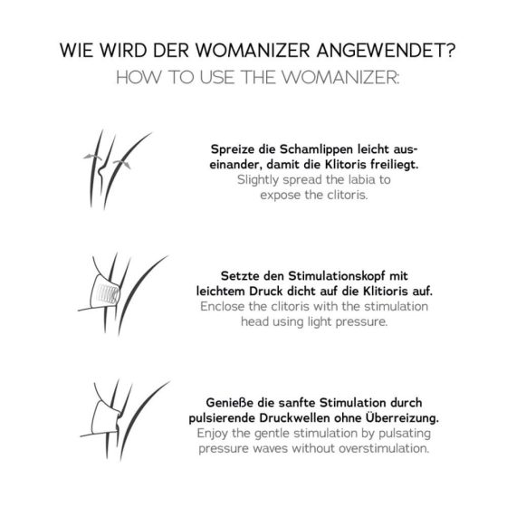 Womanizer Silver Delights - zestaw wibratorów Airwave (czarny)