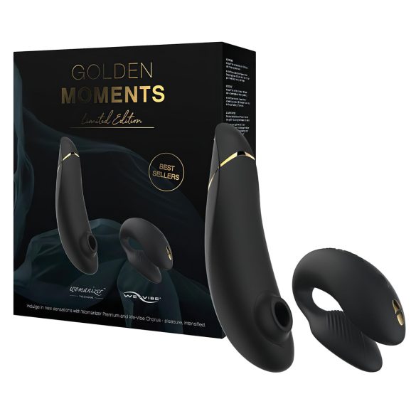 Womanizer Golden Moments 2 - stymulator łechtaczki i par w kolorze czarnym