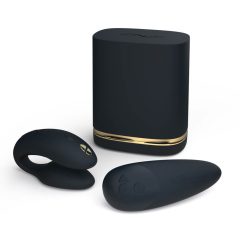   Womanizer Golden Moments - zestaw wibratora i stymulatora łechtaczki (czarny)