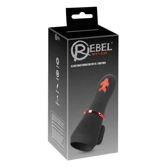 Rebel - akumulatorowy, podwójny wibrator do punktu P (czarny)