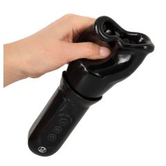   STROKER Rotating - zasilany bateryjnie, obrotowy masturbator ze sztucznymi ustami (czarny)