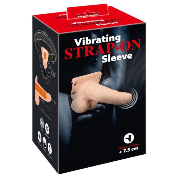 You2Toys Strap-on - puste, przypinane wibrator (naturalny)
