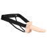 You2Toys Strap-on - puste, przypinane wibrator (naturalny)