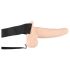 You2Toys Strap-on - puste, przypinane wibrator (naturalny)