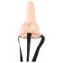 You2Toys Strap-on - puste, przypinane wibrator (naturalny)