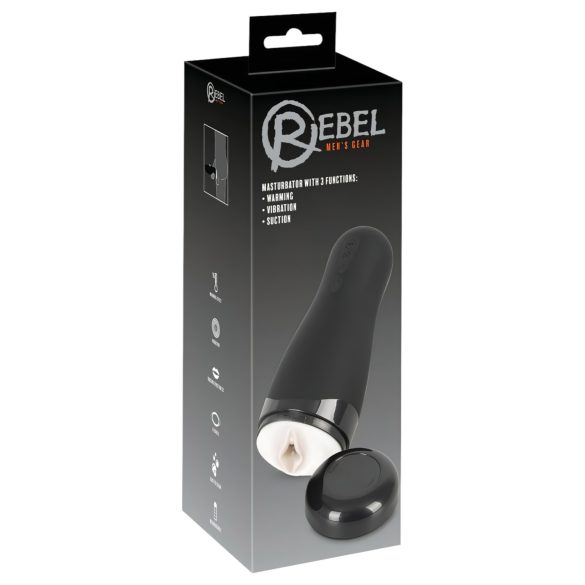 Rebel 3 Function - akumulatorowy, podgrzewany masturbator sztucznej pochwy