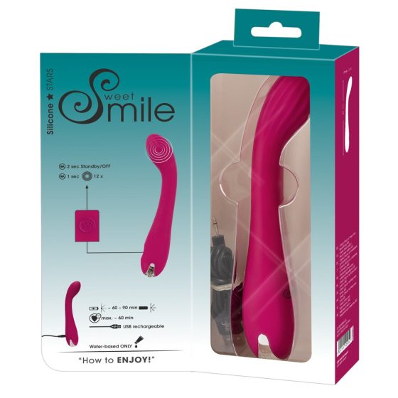 SMILE G-spot - bezprzewodowy, prążkowany wibrator punktu G (fioletowy)