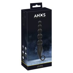 Anos Anal Beads - kulki analne z wibracją (czarne)